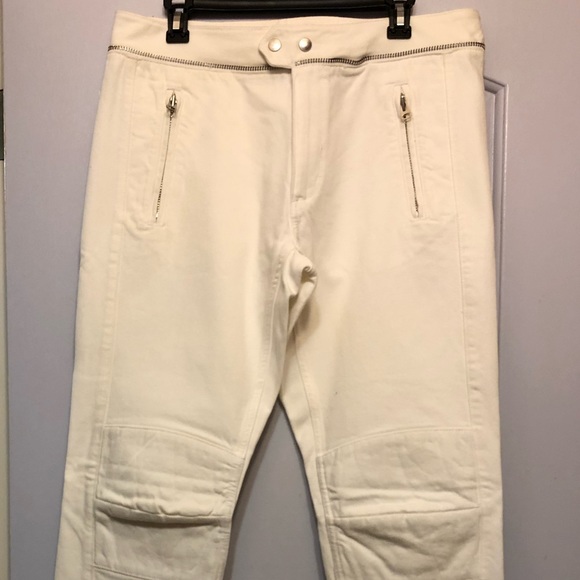 H&M ISABEL MARANT White Mens Moto Jeans - Picture 4 of 13